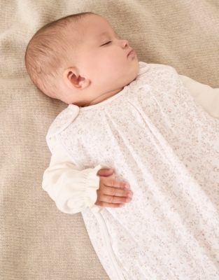 Organic Cotton Clementine Floral Sleeping Bag – 2.5 Tog