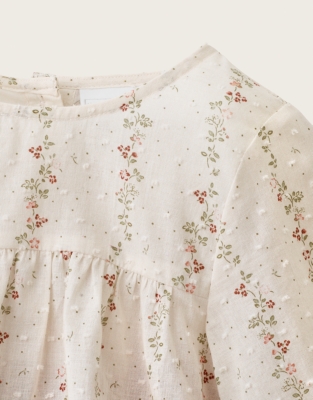 Organic Cotton Clementine Floral Top & Trousers Set (0–4yrs)