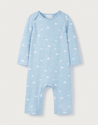 Organic Cotton Cloud Print Sleepsuit (0–24mths)