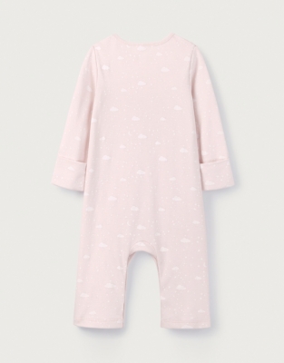 Organic Cotton Cloud Print Sleepsuit (0–9mths)