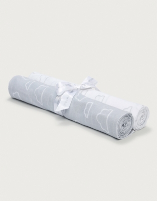 Organic Cotton Cloud Swaddling Muslins – Set of 2