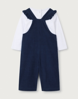 Organic Cotton Cord Dungaree & Top Set (0–18mths)