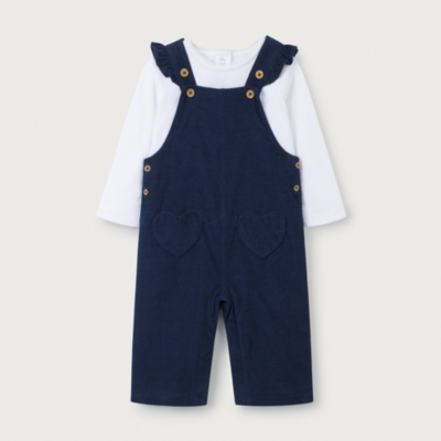 Organic Cotton Cord Dungaree & Top Set (18mths–6yrs)