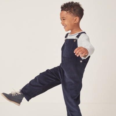 Organic Cotton Cord Dungarees & T-Shirt Set (18mths–6yrs)