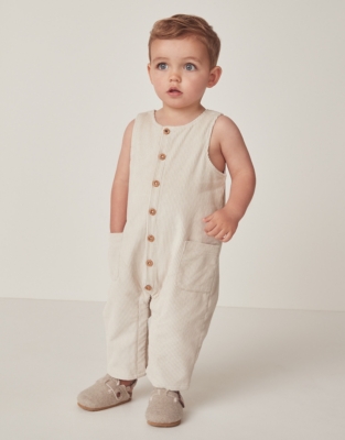 Organic Cotton Cord Dungarees (0–18mths)