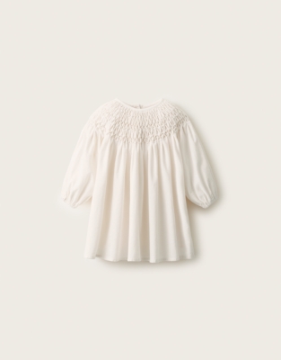Organic-Cotton Cord Hand Smocked Sparkle Dress (0–4yrs)