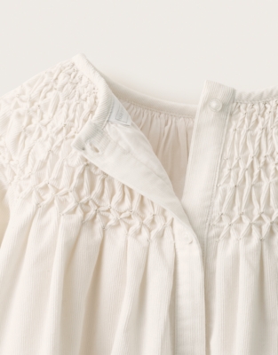 Organic-Cotton Cord Hand Smocked Sparkle Dress (0–4yrs)