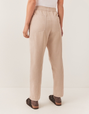 Organic Cotton Cord Tapered Utility Joggers - Sand