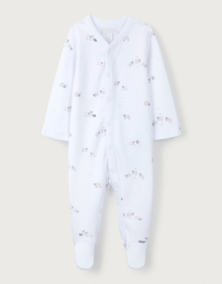 Organic Cotton Counting Sheep Sleepsuit (0–24mths) | Baby & Children's ...