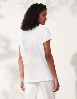 Organic-Cotton Crew-Neck T-Shirt | Tops & T-Shirts | The White Company UK