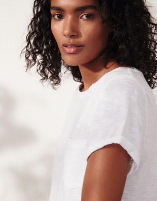 Organic Cotton Crew Neck TShirt Tops & TShirts The White Company UK
