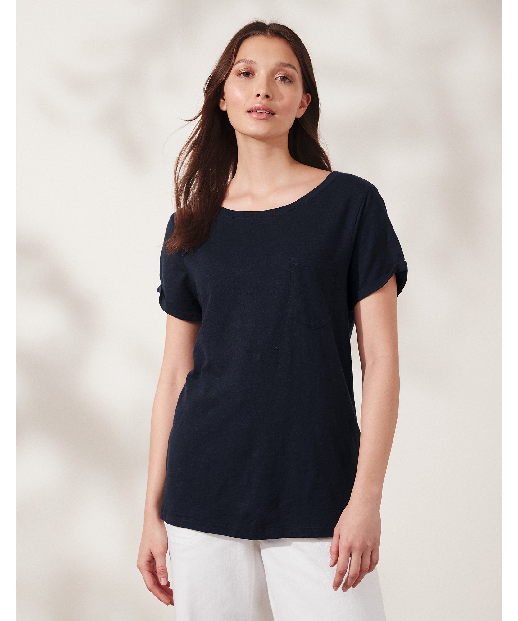 Organic-Cotton Crew-Neck T-Shirt | Tops & T-Shirts | The White Company UK