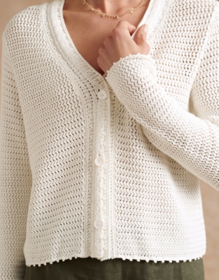 Crochet 2024 cotton cardigan