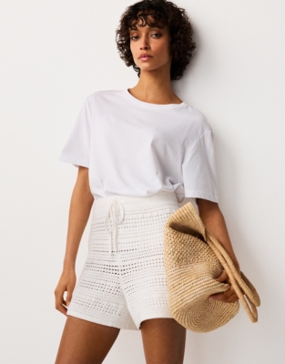 Organic Cotton Crochet Shorts