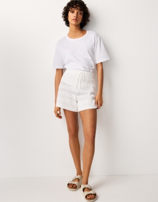 Organic Cotton Crochet Shorts