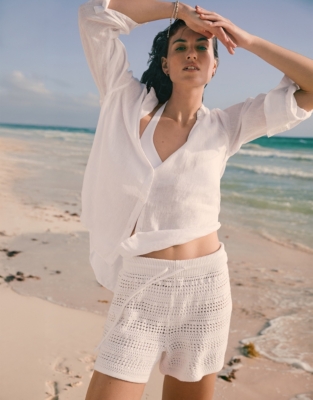 Organic Cotton Crochet Shorts