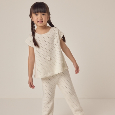 Organic Cotton Crochet Top & Pants Set (18mths–6yrs)