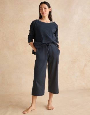 Womens cotton cropped on sale trousers