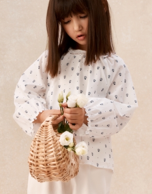 Organic Cotton Daisy Blouse & Trousers Set (0–4yrs)