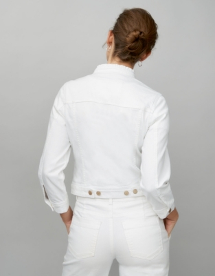 white company white denim jacket