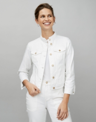 The white 2025 company denim jacket