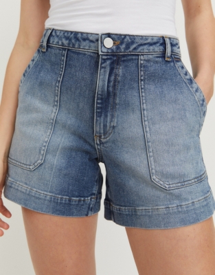 Organic Cotton Denim Shorts - Pale Wash