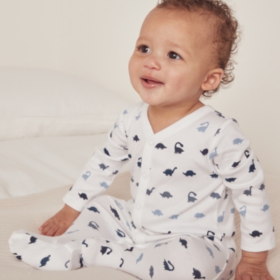 Organic Cotton Dinosaur Sleepsuit (0–24mths)