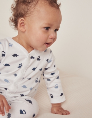 Organic Cotton Dinosaur Sleepsuit (0–24mths)