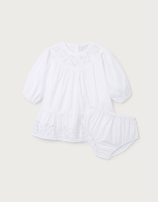 Organic Cotton Embroidered Boho Dress (0–4yrs)