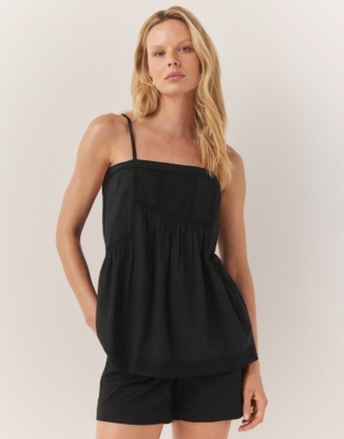 Organic Cotton Embroidered Cami