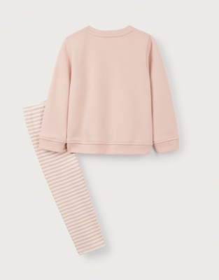 Organic Cotton Embroidered Strawberry & Cherry Sweatshirt & Leggings Set (0–18mths)