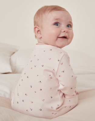 Organic Cotton Emmie Floral Sleepsuit (0–24mths)