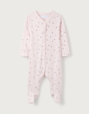 Organic Cotton Emmie Floral Sleepsuit (0–24mths)