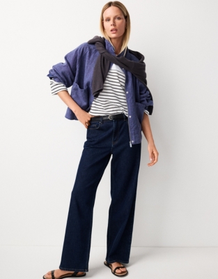 Organic Cotton Engineered Breton Stripe Top