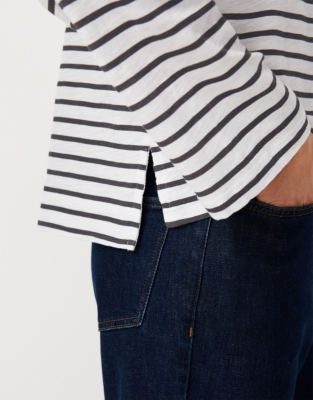 Organic Cotton Engineered Breton Stripe Top