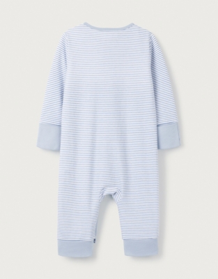 Organic Cotton Festive Friends Embroidered Pocket Zip Sleepsuit (0–24mths)