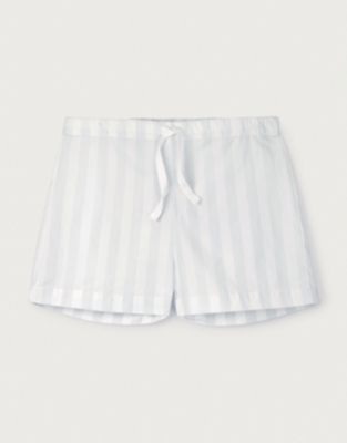 Organic Cotton Fine Stripe Pajama Shorts
