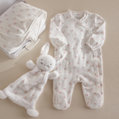 Organic Cotton Floral Welcome Baby Gift Set (0–6mths)