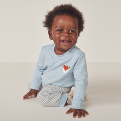 Organic Cotton Fox Sweatshirt & Joggers Set (0–18mths)