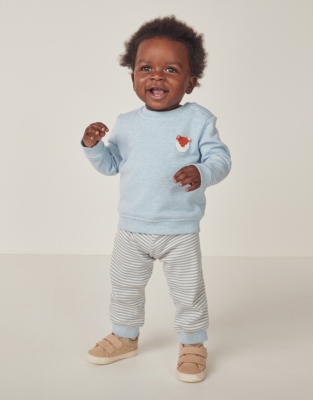 Organic Cotton Fox Sweatshirt & Joggers Set (0–18mths)