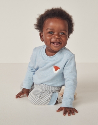 Organic Cotton Fox Sweatshirt & Joggers Set (0–18mths)