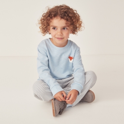 Organic Cotton Fox Sweatshirt & Joggers Set (18mths–6yrs)