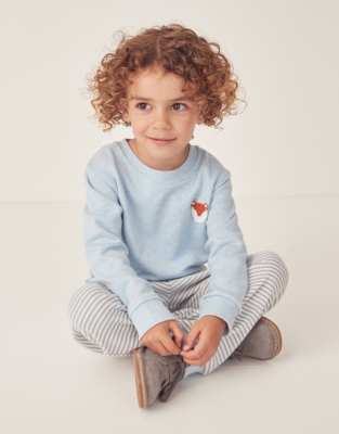 Organic Cotton Fox Sweatshirt & Joggers Set (18mths–6yrs)