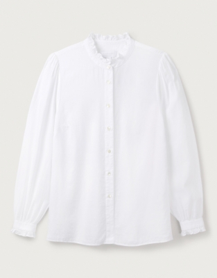 Organic-Cotton Frill-Edge Shirt