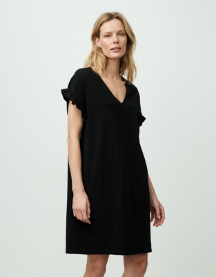 Organic Cotton Frill Sleeve Jersey Dress | New In Clothing | The White ...