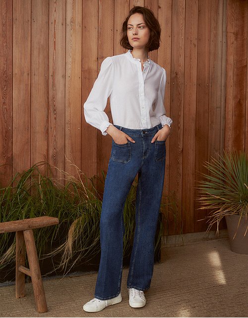 Organic Cotton Front Pocket Jeans, Jeans