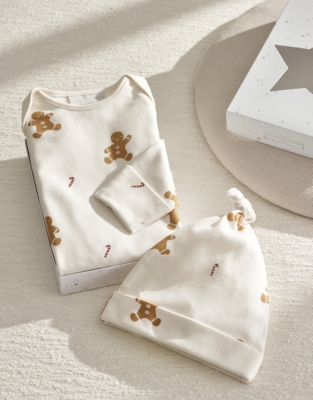 Organic Cotton Gingerbread New Arrival Gift Set (0–6mths)