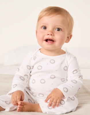 Organic Cotton Grey Lion Sleepsuit (0–24mths)