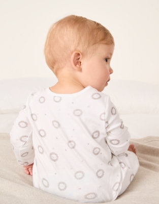 Organic Cotton Grey Lion Sleepsuit (0–24mths)