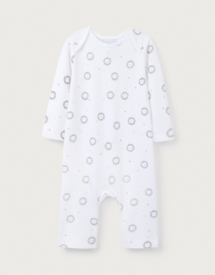 Organic Cotton Grey Lion Sleepsuit (0–24mths)